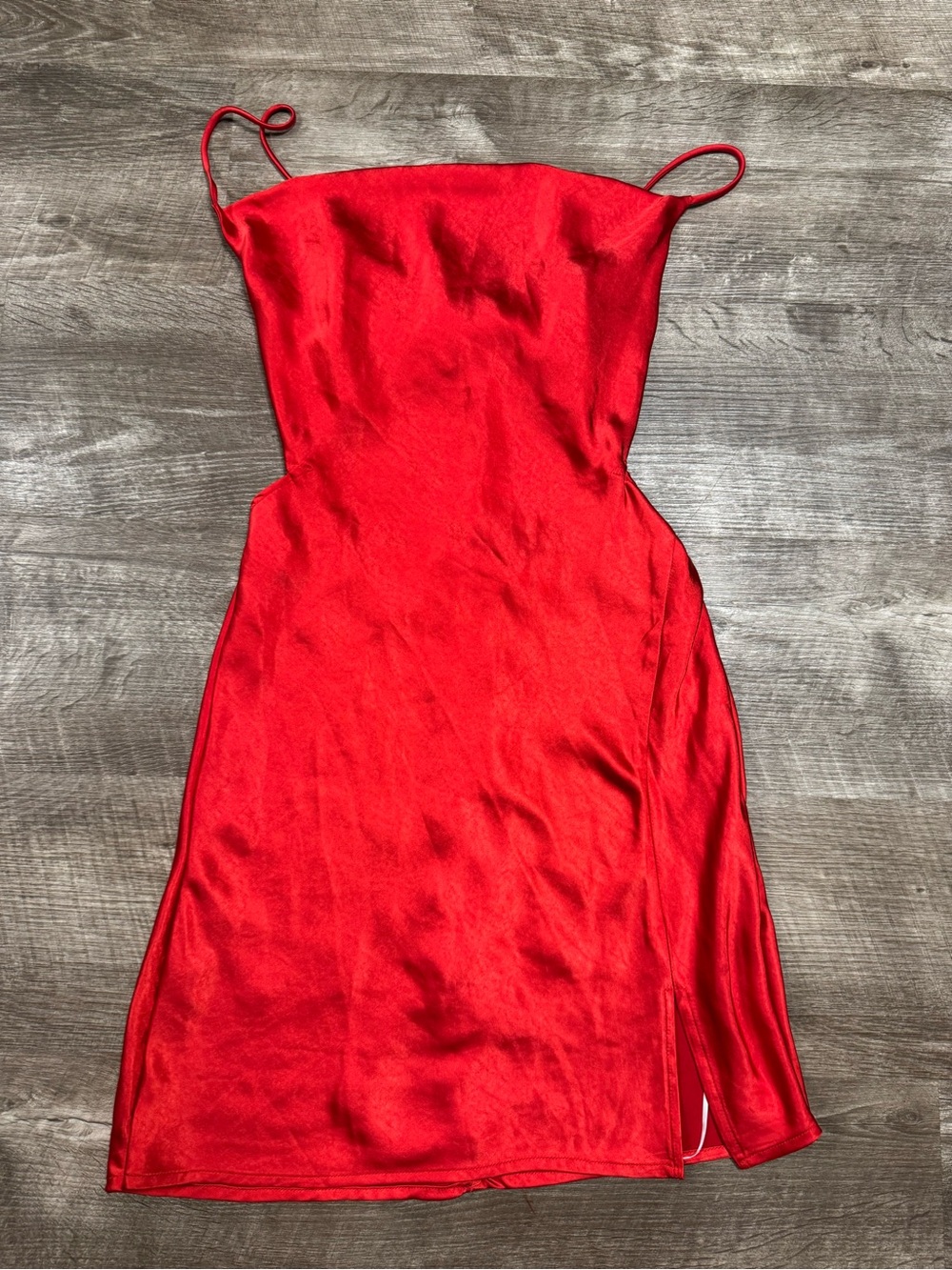 Princess Polly Red Satin Mini Dress Size 8